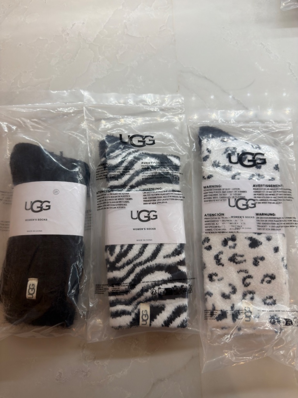 UGG socks one size three pairs